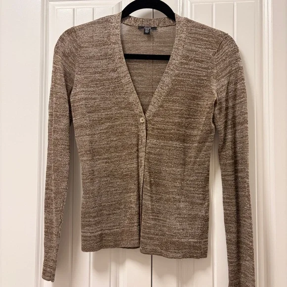 Jacob Metallic Shimmer V-neck Button Cardigan - Picture 3 of 13